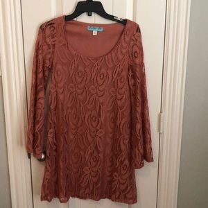 Lace, Long-sleeve Dress